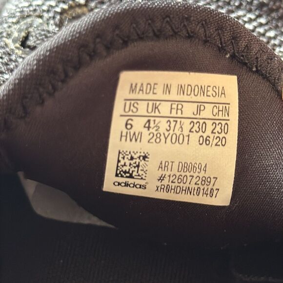 Adidas Cloudfoam Pure Black White Knit Slip-On Running Sneakers Size 6 - Picture 9 of 13